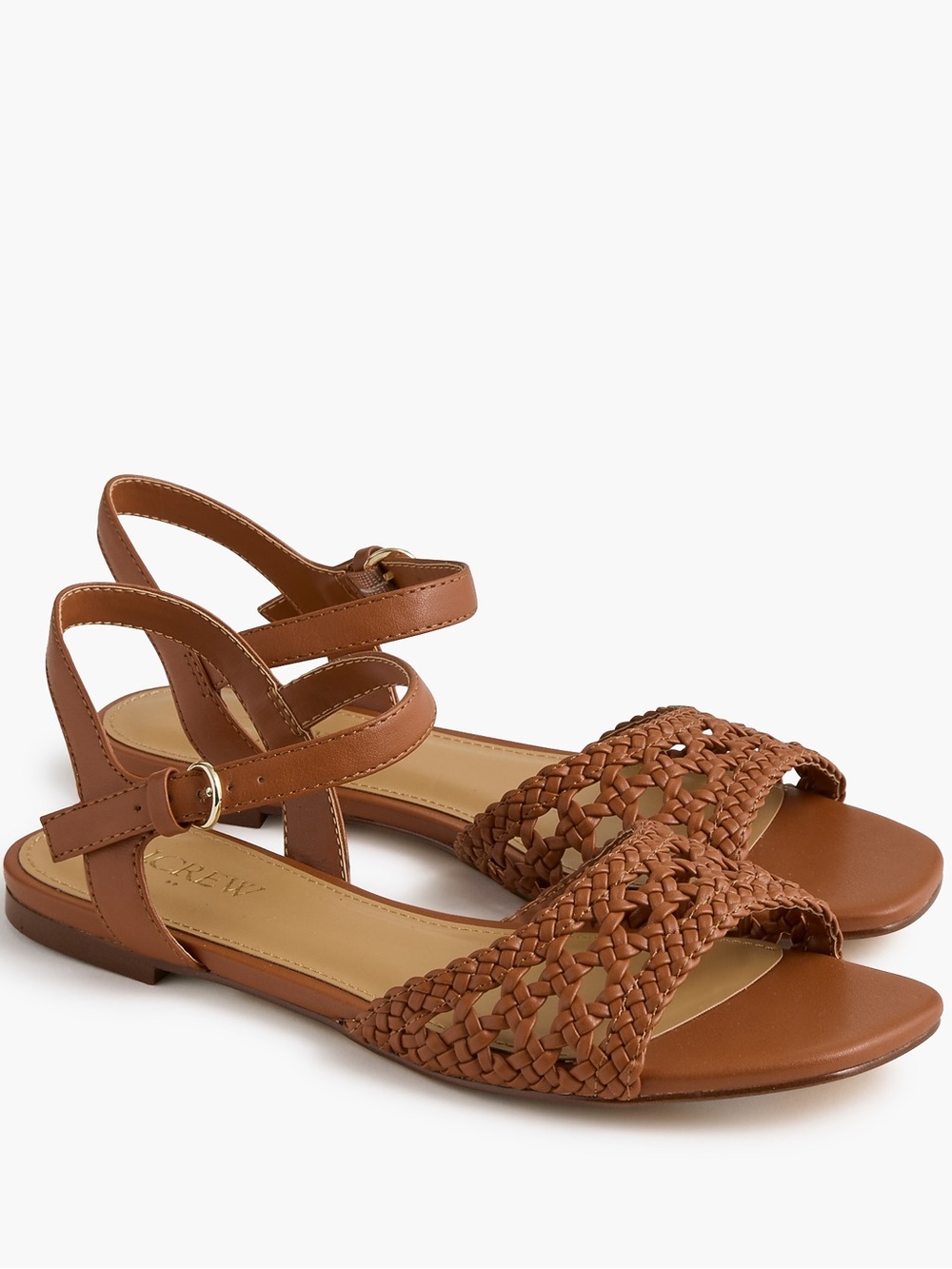J crew brown Knotted woven sandals
